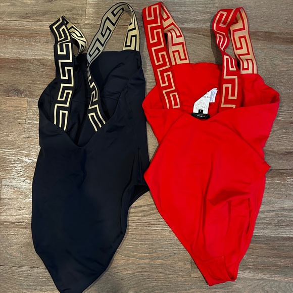 VERSACE GRECA BORDER ONE-PIECE SWIMSUIT - Picture 2 of 6